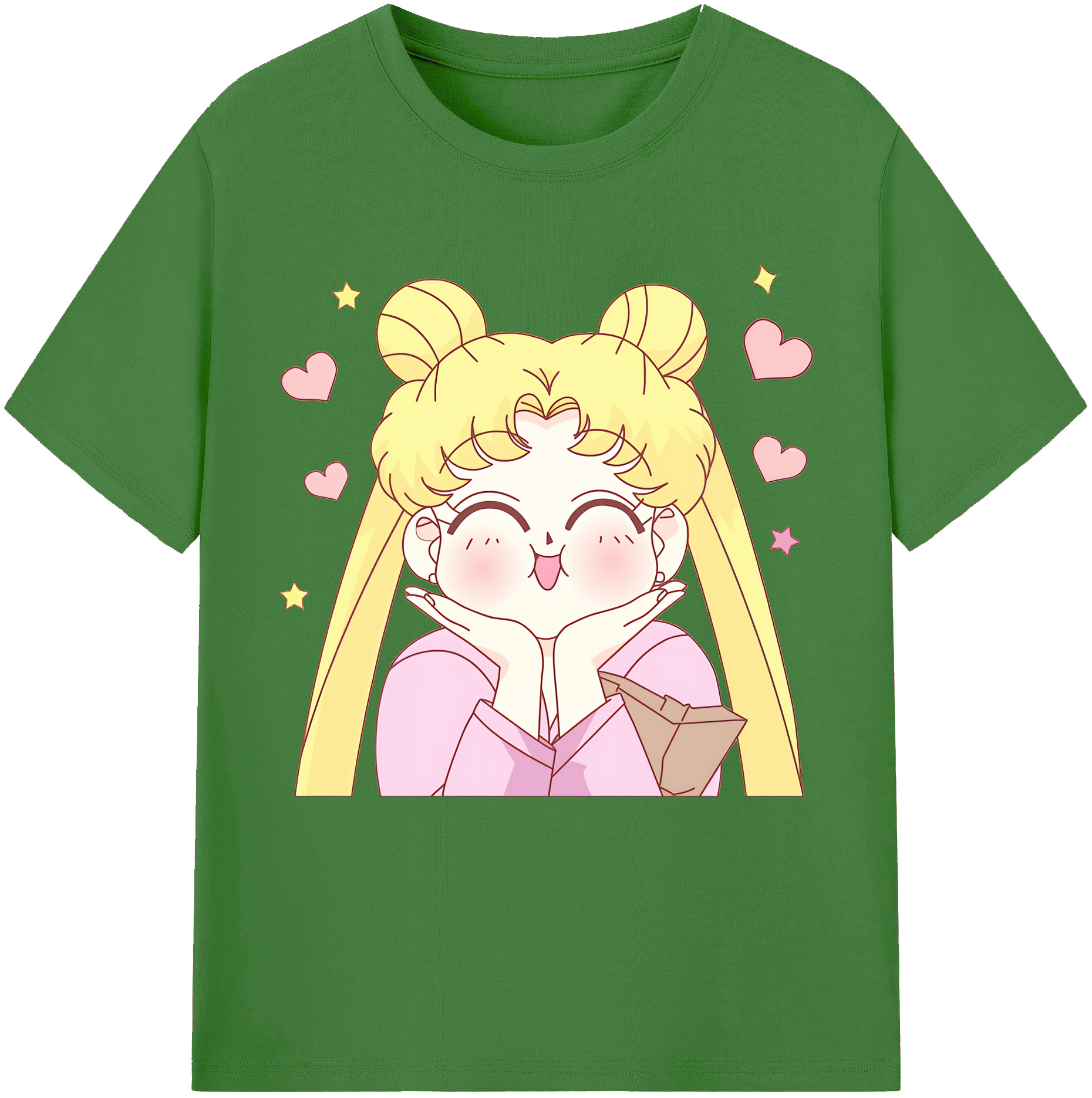 （画像用） 美少女戦士セーラームーン 愛野 美奈子 あいの みなこ Sailor Moon Aino Minako レディースカジュアルプリントTシャツ（綿100％）